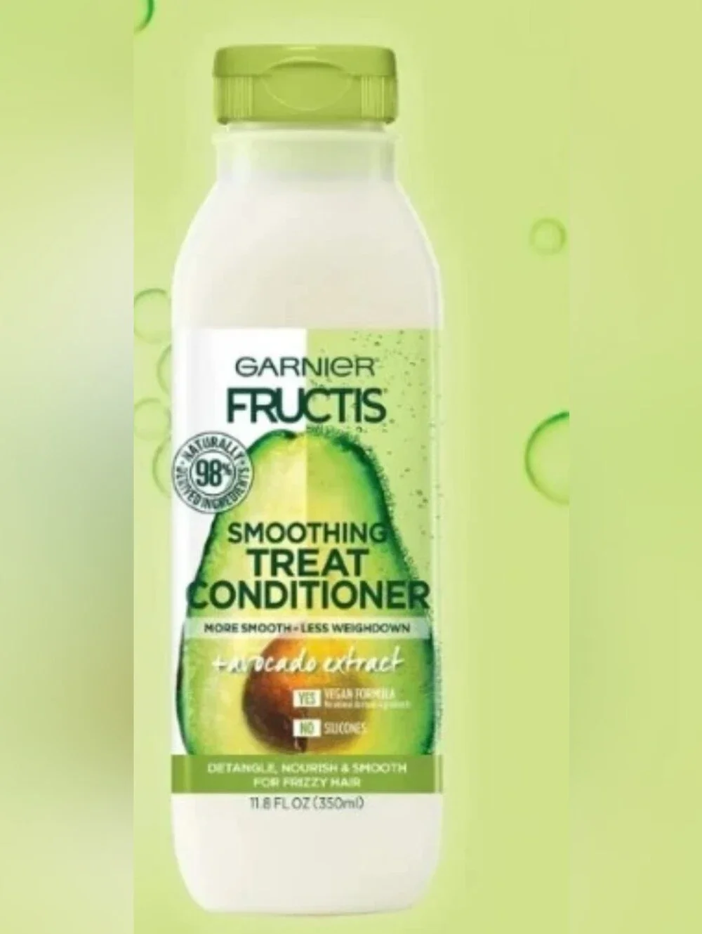 Garnier Fructis Smoothing Treat Conditioner Frizzy Hair, Avocado Extract